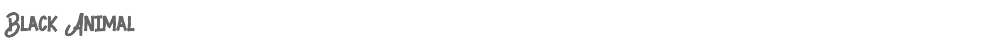Sample characters Black Animal Font